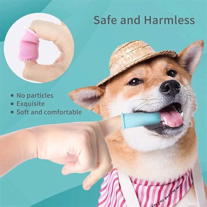 5-Pieces: Super Soft Pet Finger Toothbrush Teeth Cleaning Silicone Tooth Brush - A-1 Thread Vault