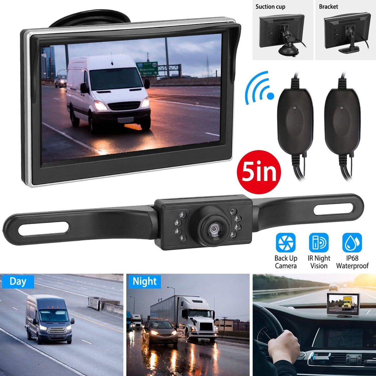 5" Screen Backup Camera Monitor Kit - A-1 Thread Vault