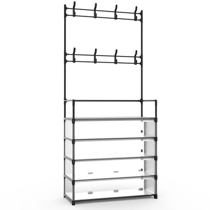 5-Tier Dustproof Entryway Hall Tree Coat and Shoe Rack - A-1 Thread Vault