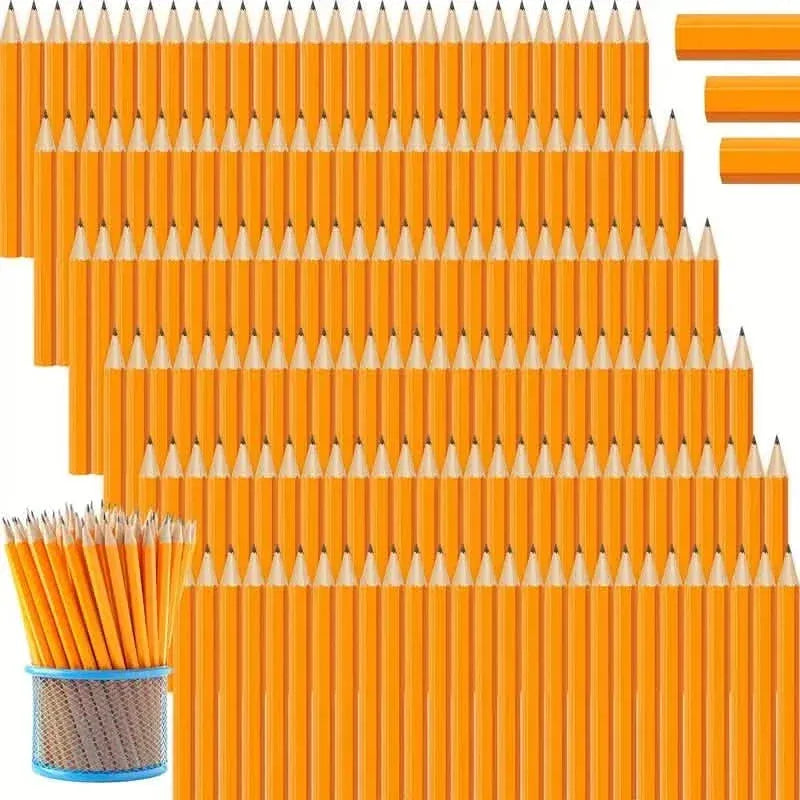 50-Pieces: 3.5" Hexagonal Golf Pencils - HB Yellow, Pre-Sharpened - A-1 Thread Vault