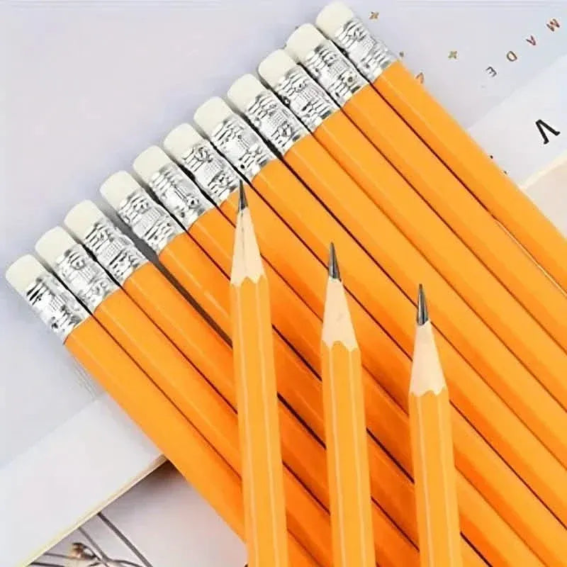 50-Pieces: 3.5" Hexagonal Golf Pencils - HB Yellow, Pre-Sharpened - A-1 Thread Vault