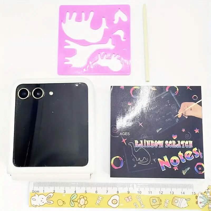 50-Pieces: Rainbow Scratch Art Kit - A-1 Thread Vault