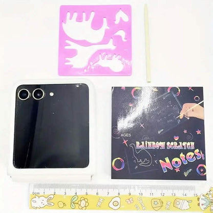 50-Pieces: Rainbow Scratch Art Kit - A-1 Thread Vault
