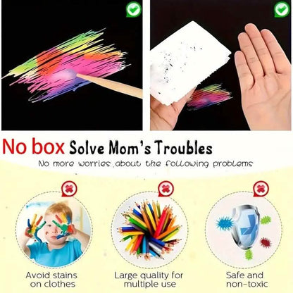 50-Pieces: Rainbow Scratch Art Kit - A-1 Thread Vault