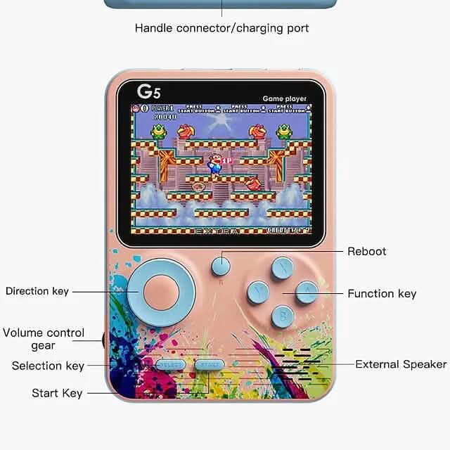 500 Games Mini Handheld Retro Portable Video Game Console - A-1 Thread Vault