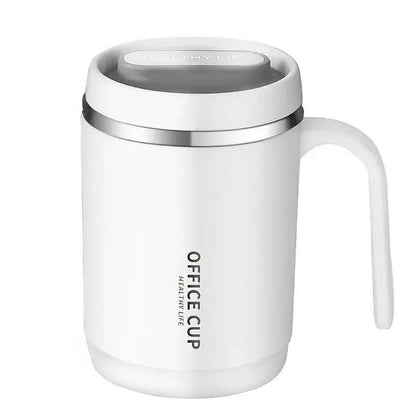 500ml Water Cup with Cover Sealing Silicone Ring Double-layer Leak-proof Drink Water Handle Stainless Coffee Insulated Cup - A-1 Thread Vault