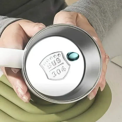 500ml Water Cup with Cover Sealing Silicone Ring Double-layer Leak-proof Drink Water Handle Stainless Coffee Insulated Cup - A-1 Thread Vault