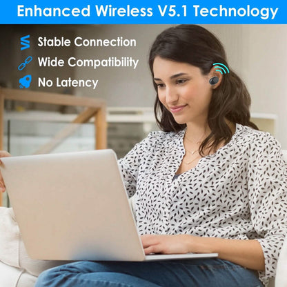 5.1 TWS Wireless Earphone with Charging Case IPX4 Waterproof Power Bank - A-1 Thread Vault
