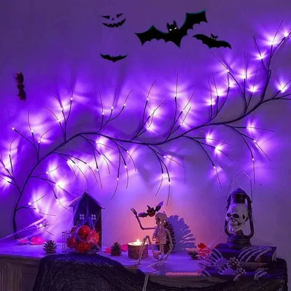 54LED Halloween Bat Decorative Branch String Lights, Wall-mounted Indoor Decorative String Lights - A-1 Thread Vault