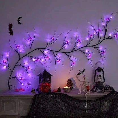54LED Halloween Bat Decorative Branch String Lights, Wall-mounted Indoor Decorative String Lights - A-1 Thread Vault