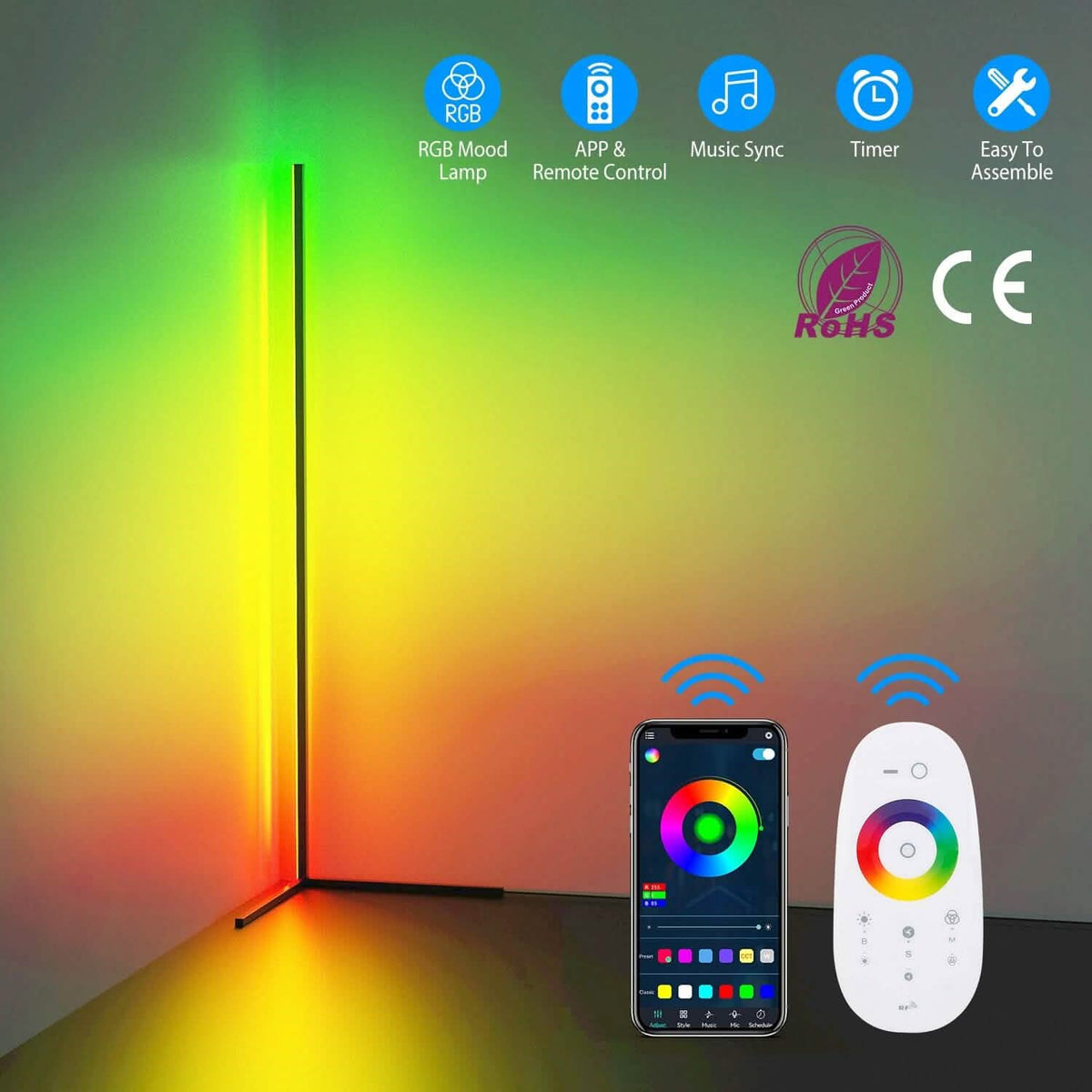 56" Floor LED Light Standing Lamp - A-1 Thread Vault