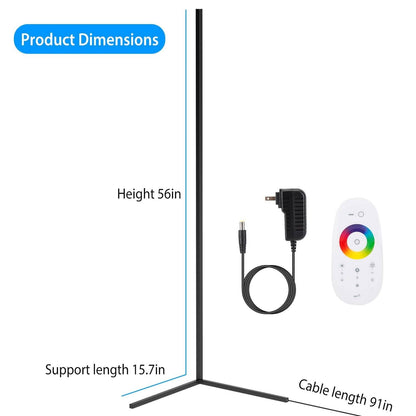 56" Floor LED Light Standing Lamp - A-1 Thread Vault