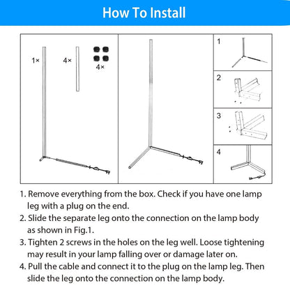 56" Floor LED Light Standing Lamp - A-1 Thread Vault