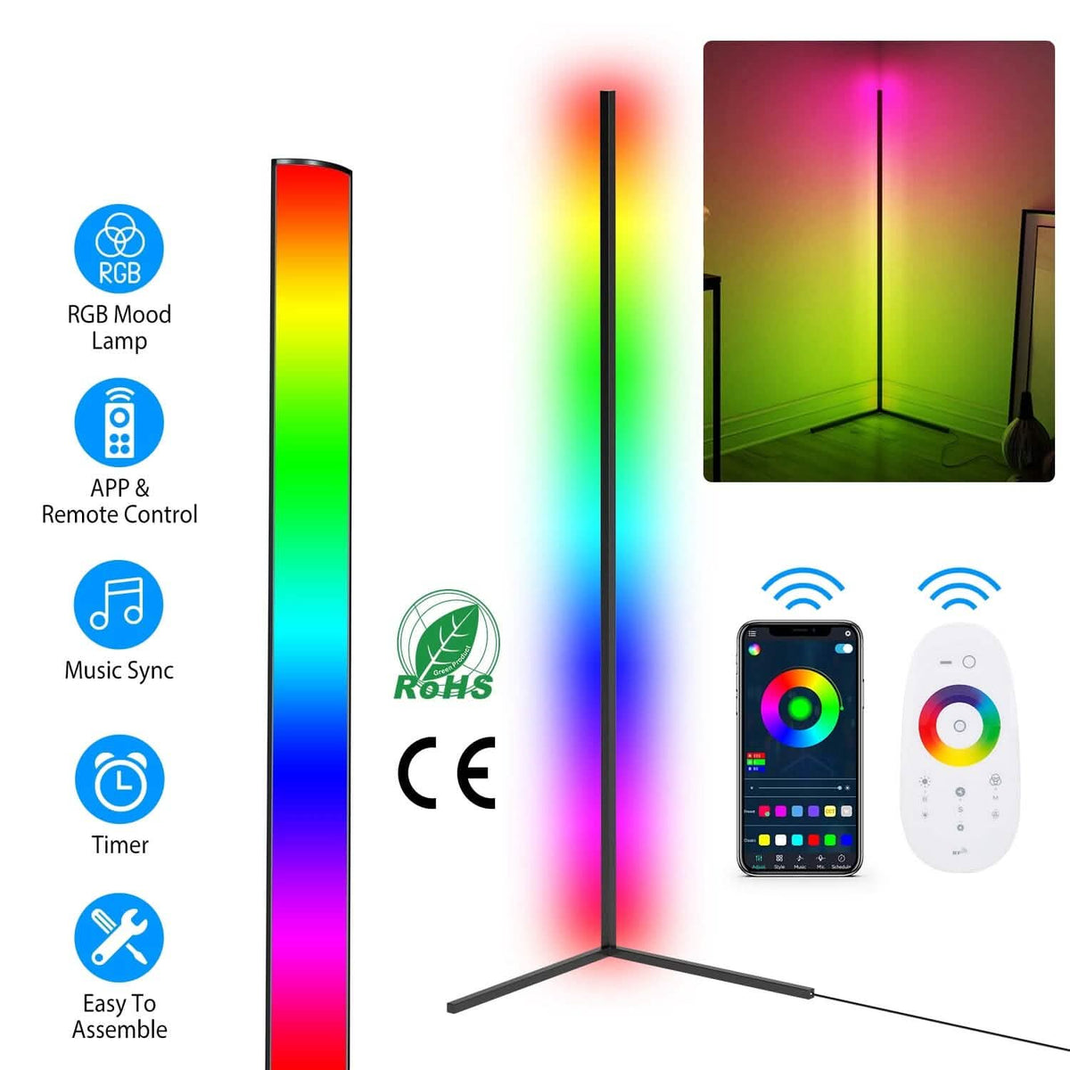 56" Floor LED Light Standing Lamp - A-1 Thread Vault