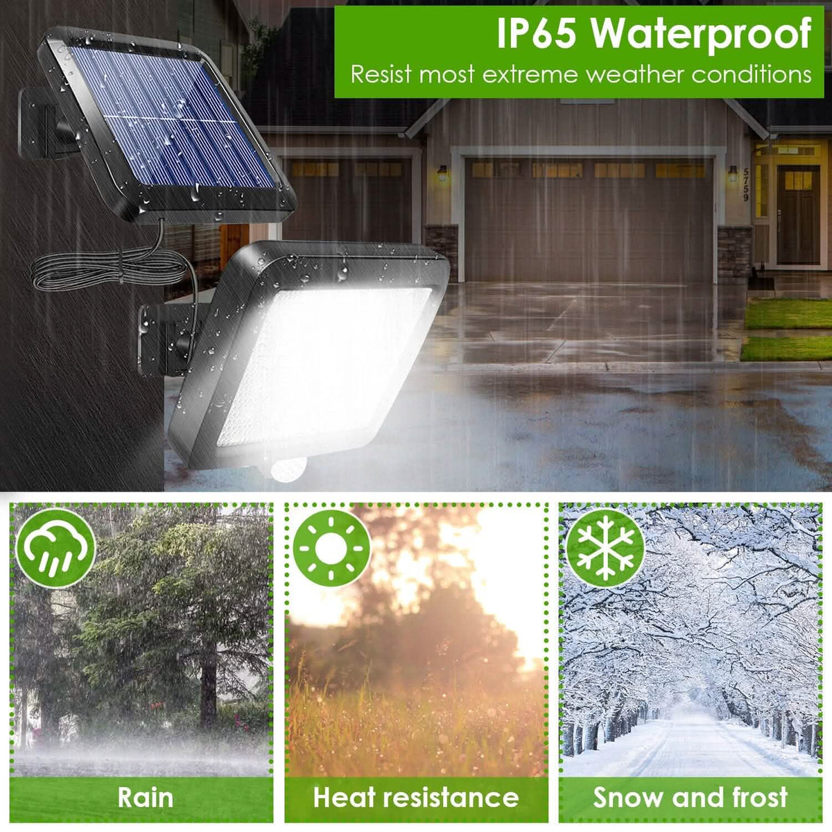 56 LEDs Outdoor Solar Security Flood Light - A-1 Thread Vault