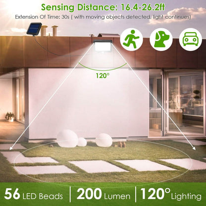 56 LEDs Outdoor Solar Security Flood Light - A-1 Thread Vault