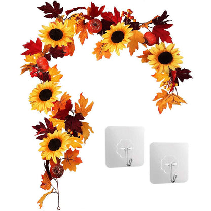 5.6ft Artificial Maple Leaf Garland Hanging Plant Vine - A-1 Thread Vault