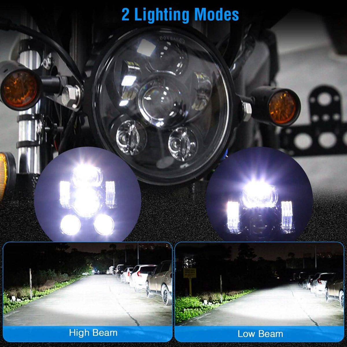 5.75-Inch LED Motorcycle Headlight - A-1 Thread Vault