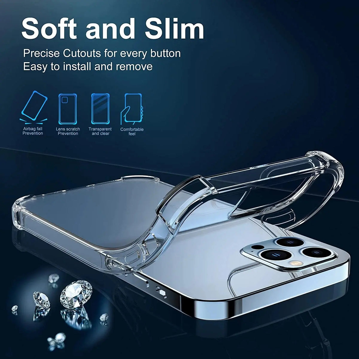 Entronix Case Compatible with iPhone 13 Pro Max - [Hard Back] Slim Clear - A-1 Thread Vault