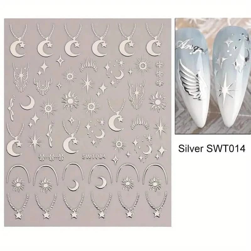 5D Embossed Three-dimensional Nail Stickers - A-1 Thread Vault