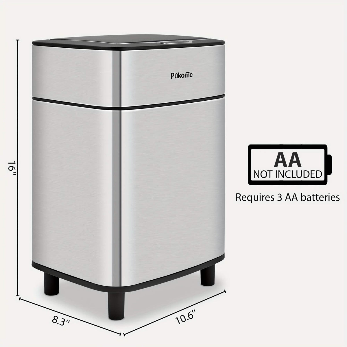 Automatic Stainless Steel Sensor Trash Can – Hands-free Quiet Close & Odor-Control System - A-1 Thread Vault