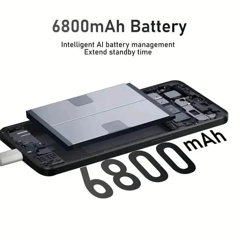 5G Mobile Unlocked Android 13 Smartphone, 4GB+128GB 6.8' Display, 48MP+108MP Camera/Video 6800mAh Battery/Dual SIM - A-1 Thread Vault