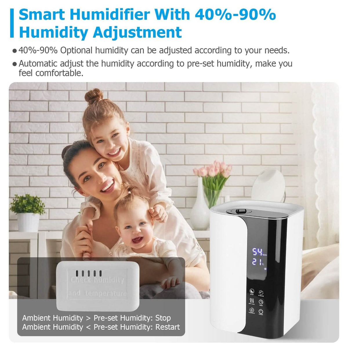 5L Gal Humidifier Top Fill Cool Mist with Essential Oils Diffuser Filter - A-1 Thread Vault