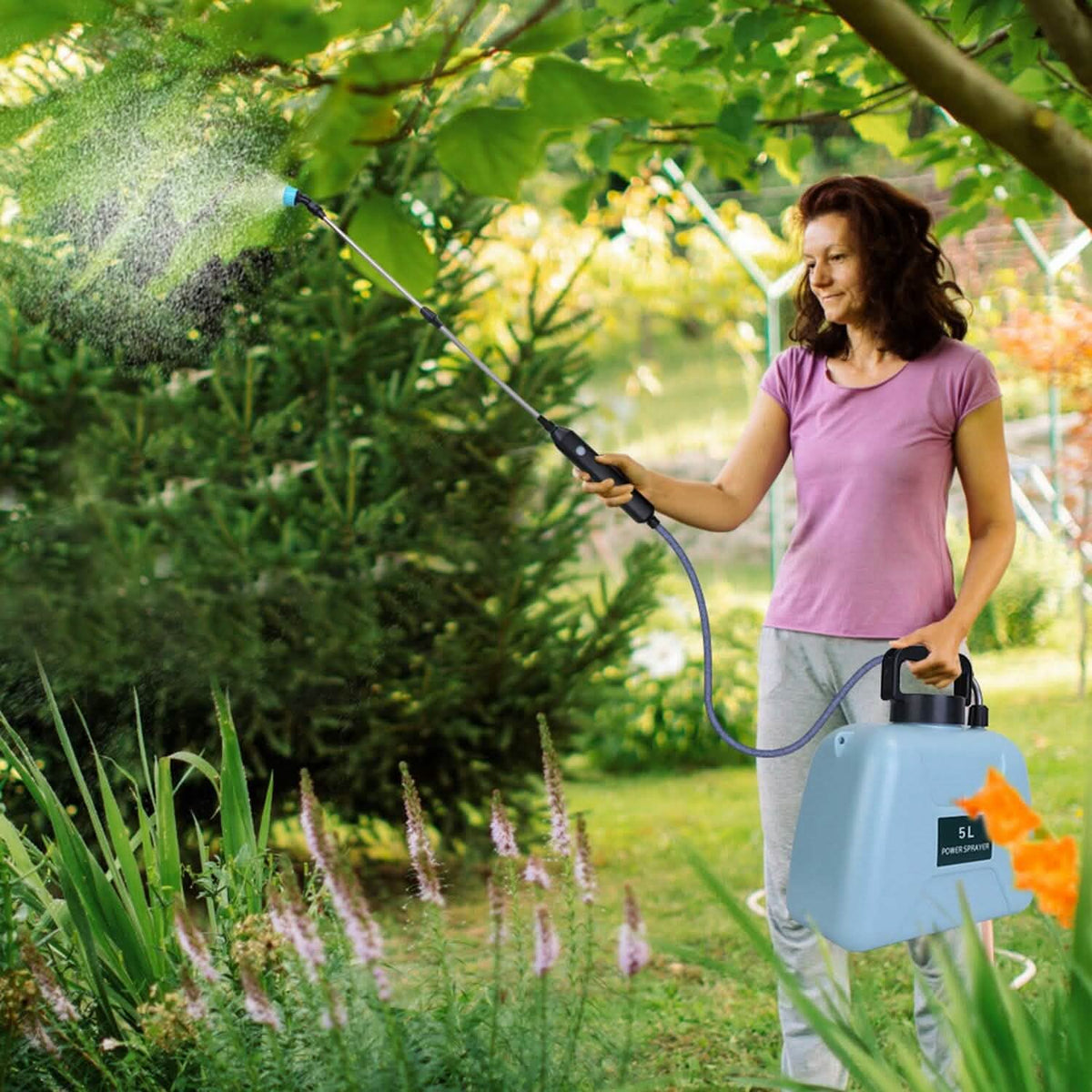 5L/1/3 Gallon Electric Plant Sprayer Telescopic Rechargeable with 3 Spray Sprouts - A-1 Thread Vault