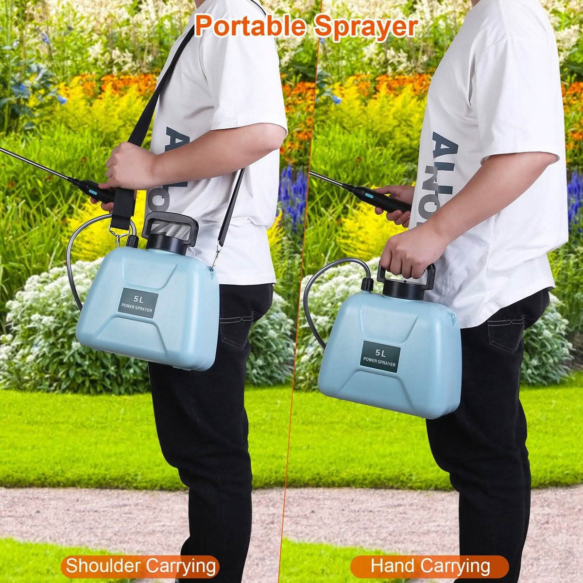 5L/1/3 Gallon Electric Plant Sprayer Telescopic Rechargeable with 3 Spray Sprouts - A-1 Thread Vault