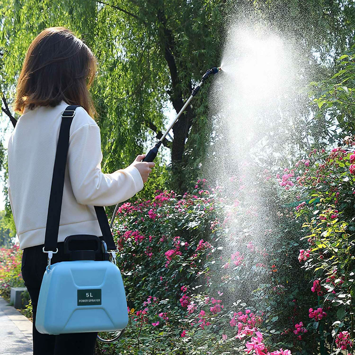 5L/1/3 Gallon Electric Plant Sprayer Telescopic Rechargeable with 3 Spray Sprouts - A-1 Thread Vault