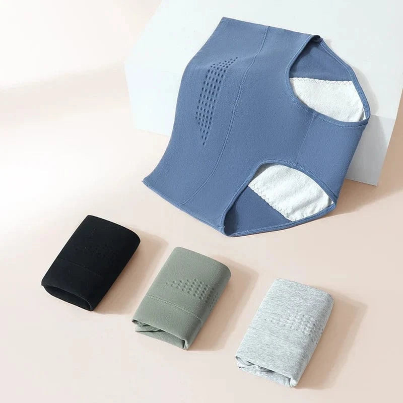 5PCS Menstrual Women Panties Widen Period Pants Leak Proof Physiological High Waist Underwear Cotton Plus Size Female Briefs - A-1 Thread Vault