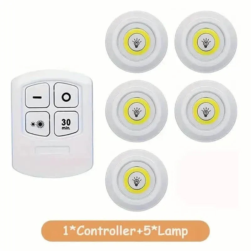 5pcs Smart Wireless LED Under-Cabinet Lights – Remote Control - A-1 Thread Vault