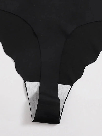 5pcs Women's Panties Set Fashion Thongs Soft Seamless Underwear Sexy Lingerie Breathable G-String Cozy Solid Underpanties - A-1 Thread Vault