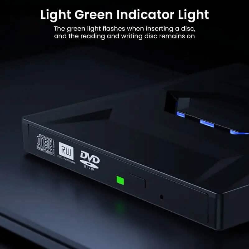 6-in-1 Portable USB 3.0 Ultra-Thin External DVD Recorder Drive - A-1 Thread Vault