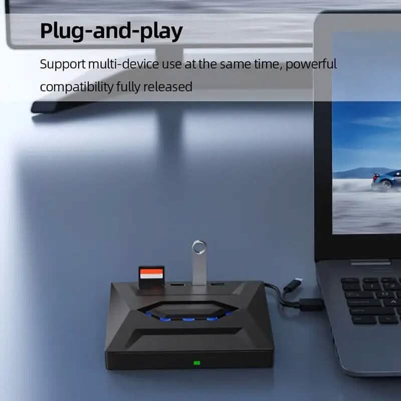 6-in-1 Portable USB 3.0 Ultra-Thin External DVD Recorder Drive - A-1 Thread Vault