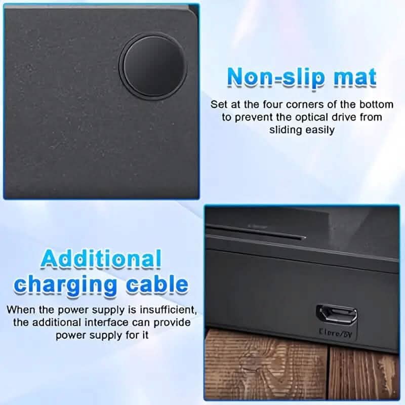 6-in-1 Portable USB 3.0 Ultra-Thin External DVD Recorder Drive - A-1 Thread Vault