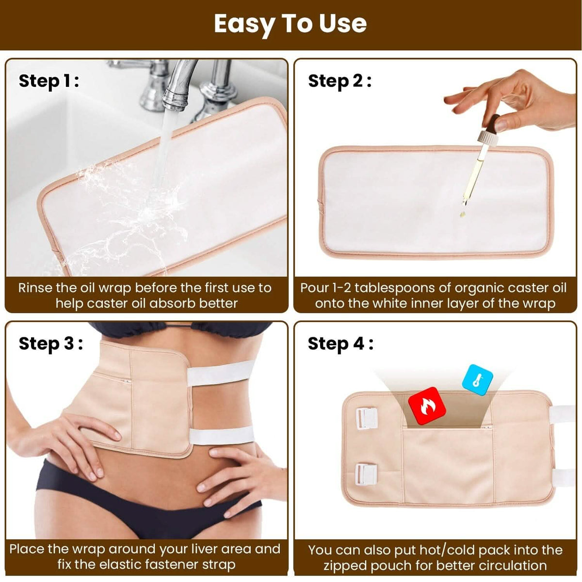 6-Pack: Castor Oil Wrap Set - A-1 Thread Vault