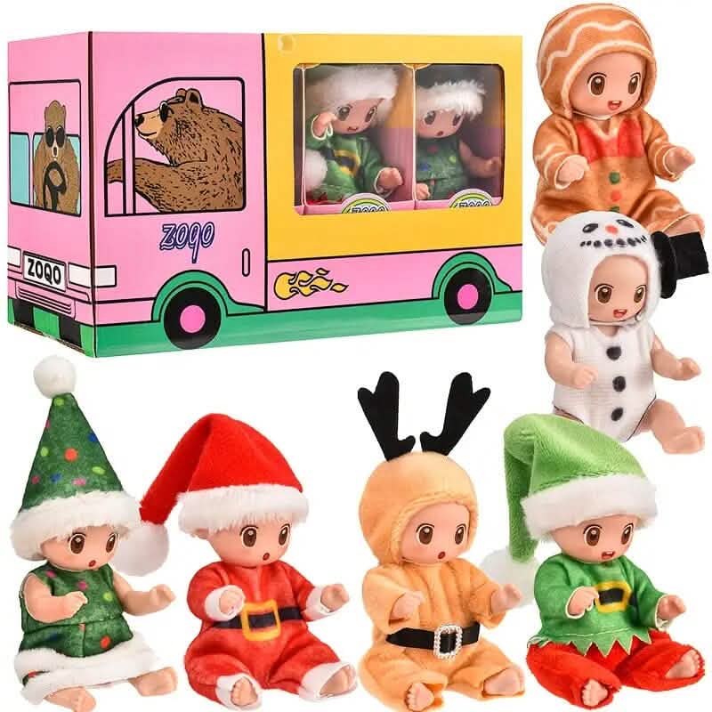 6-Pack: Christmas-Themed Mini Reborn Youngsters Dolls - A-1 Thread Vault