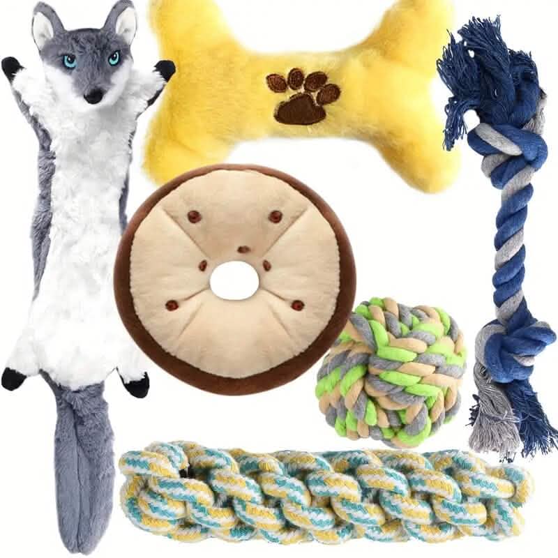6-Pack: Durable Squeaky Dog Toys - A-1 Thread Vault