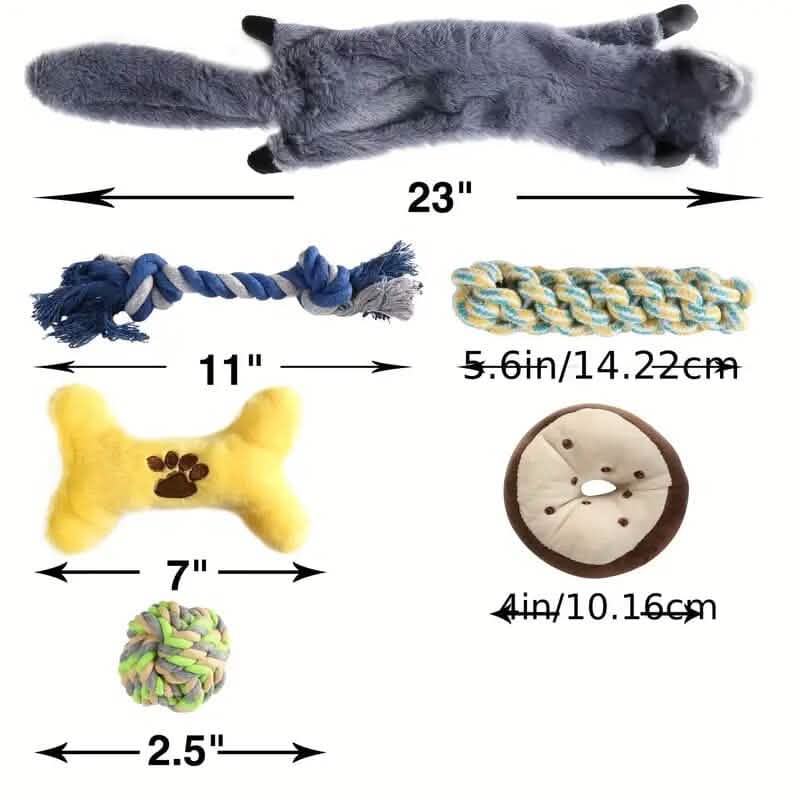6-Pack: Durable Squeaky Dog Toys - A-1 Thread Vault