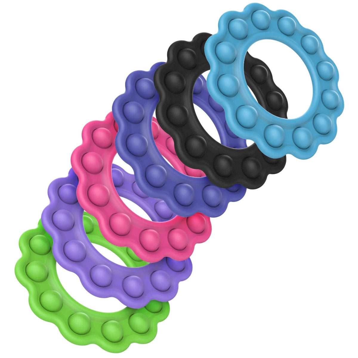 6-Pack: Flower Pop It Fidget Toy - A-1 Thread Vault