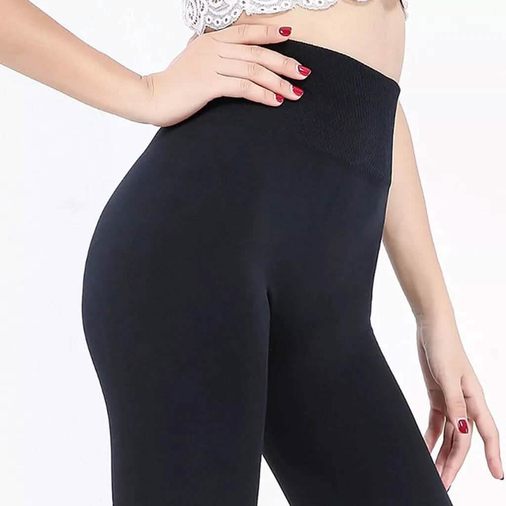 6-Pack: Hot Women’s Fleece Lined Leggings High Waist Soft Stretchy Warm Leggings - A-1 Thread Vault