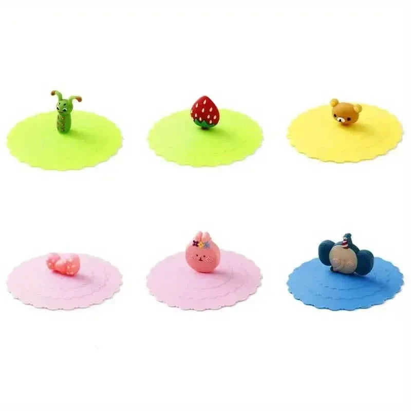 6-Pack: Leak-proof and Dustproof Silicone Cup Cover for Ceramic Tea Cups and Water Cups - A-1 Thread Vault
