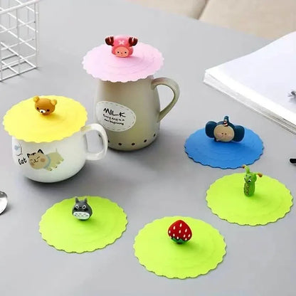 6-Pack: Leak-proof and Dustproof Silicone Cup Cover for Ceramic Tea Cups and Water Cups - A-1 Thread Vault