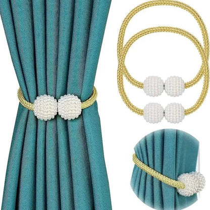 6-Pack: Magnetic Curtain Tiebacks, Decorative Curtain Holdbacks - A-1 Thread Vault