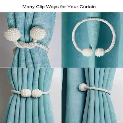 6-Pack: Magnetic Curtain Tiebacks, Decorative Curtain Holdbacks - A-1 Thread Vault