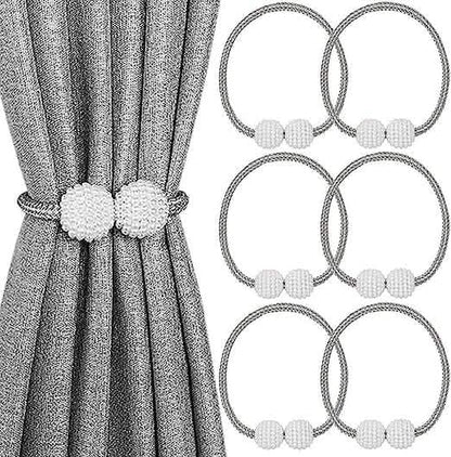 6-Pack: Magnetic Curtain Tiebacks, Decorative Curtain Holdbacks - A-1 Thread Vault