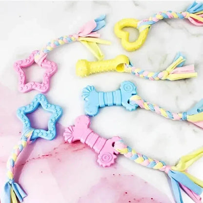 6-Pack: Puppy Teething Chew Toys with Interactive Ropes - A-1 Thread Vault