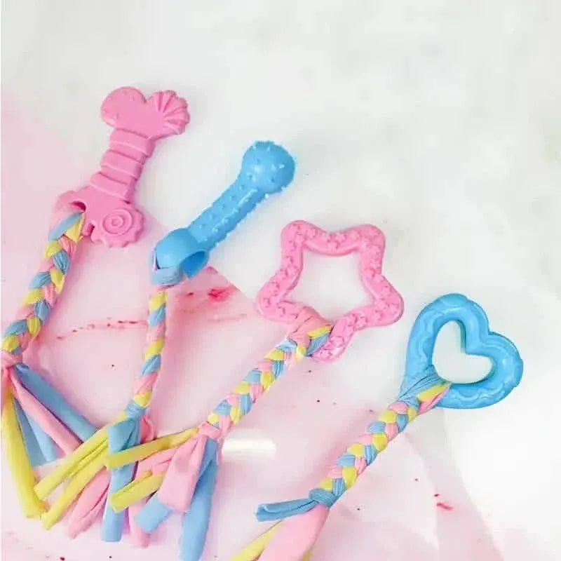 6-Pack: Puppy Teething Chew Toys with Interactive Ropes - A-1 Thread Vault
