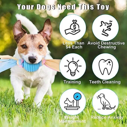 6-Pack: Puppy Teething Chew Toys with Interactive Ropes - A-1 Thread Vault